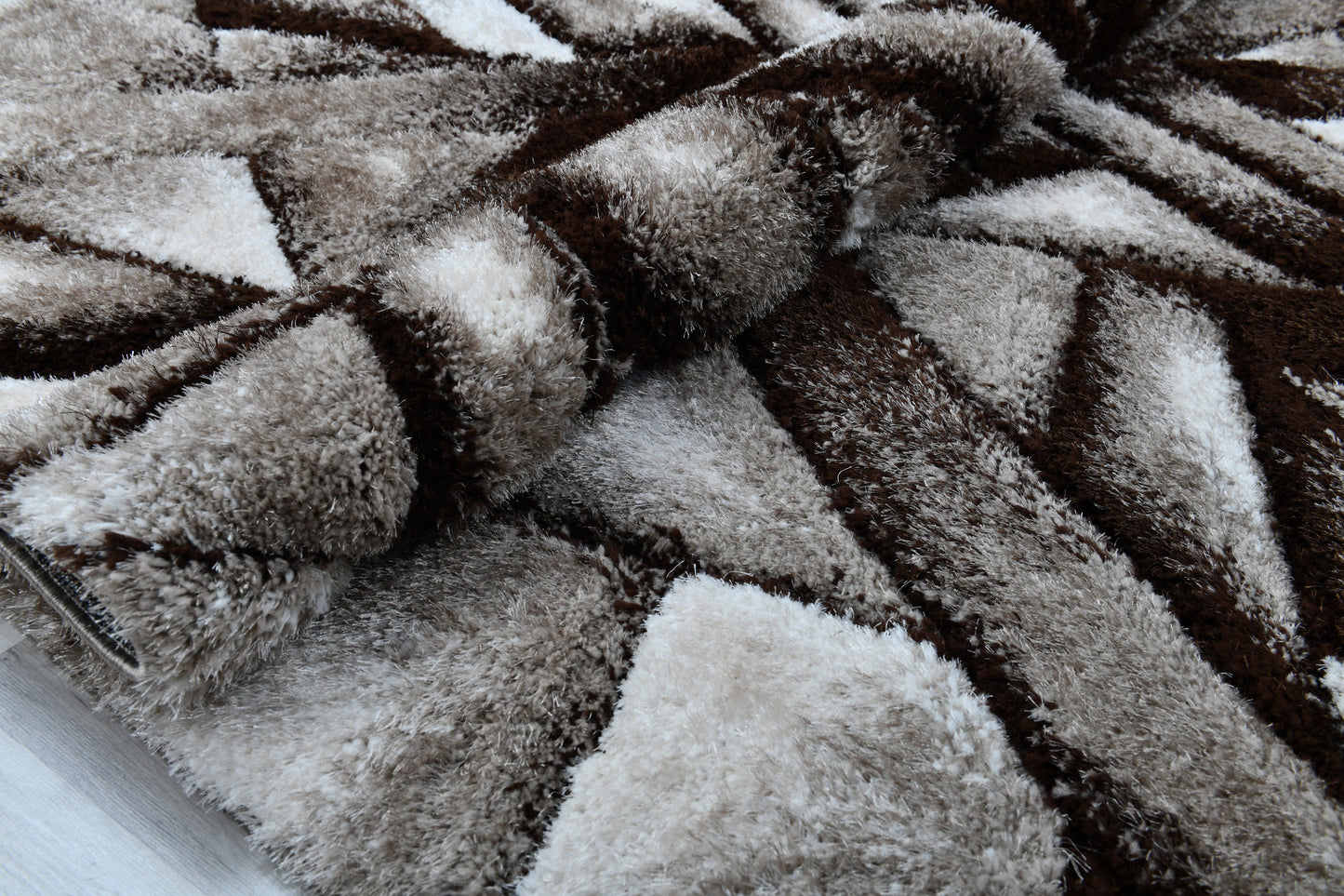 Lulu Modern 3D Carved Design Fluffy Texture Area Rug RT3031
