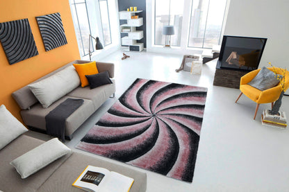 Lulu Modern 3D Carved Design Fluffy Texture  Area Rug RT3116