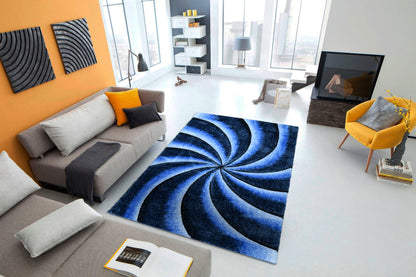 Lulu Modern 3D Carved Design Fluffy Texture  Area Rug RT3116