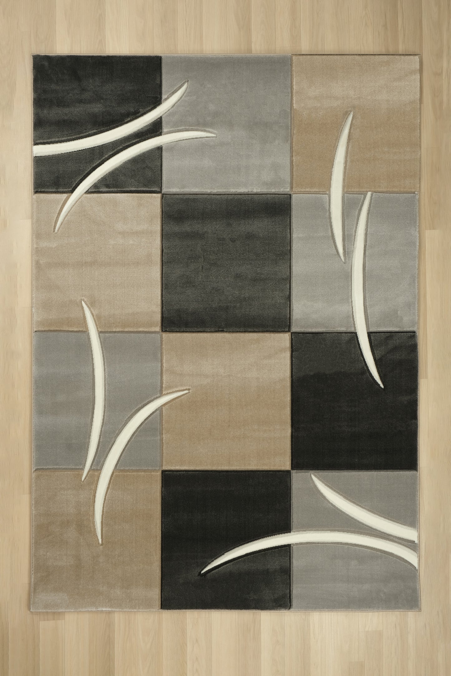 Aruba Collection Hand Carved Soft Area Rug with Exquisite 3D Design RT2612