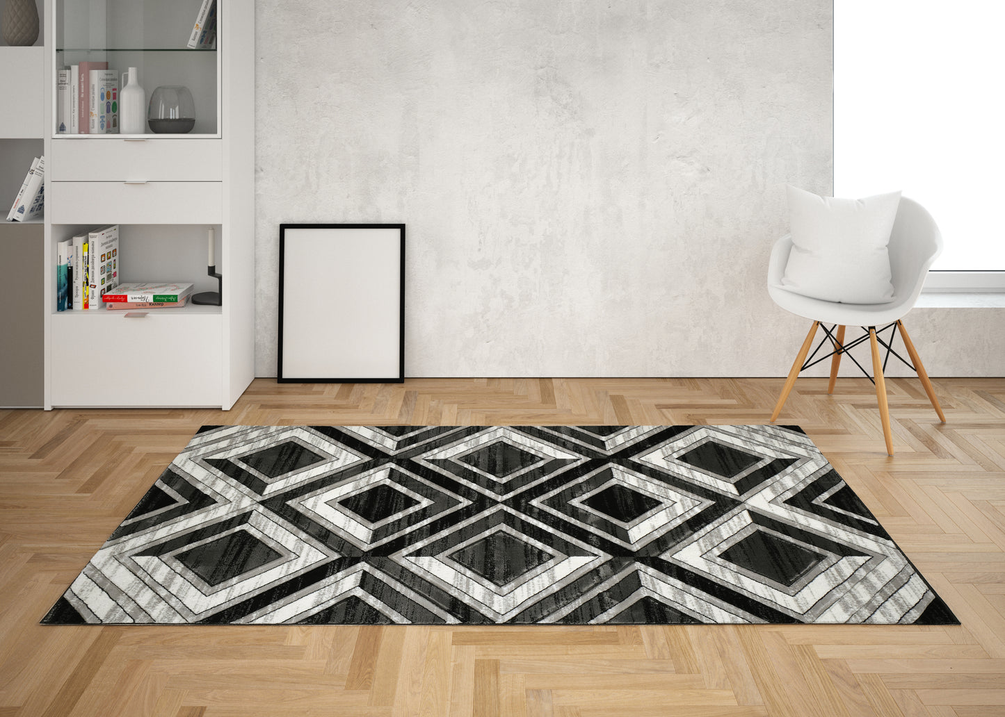 Aruba Collection Hand Carved Soft Area Rug with Exquisite 3D Design RT2604