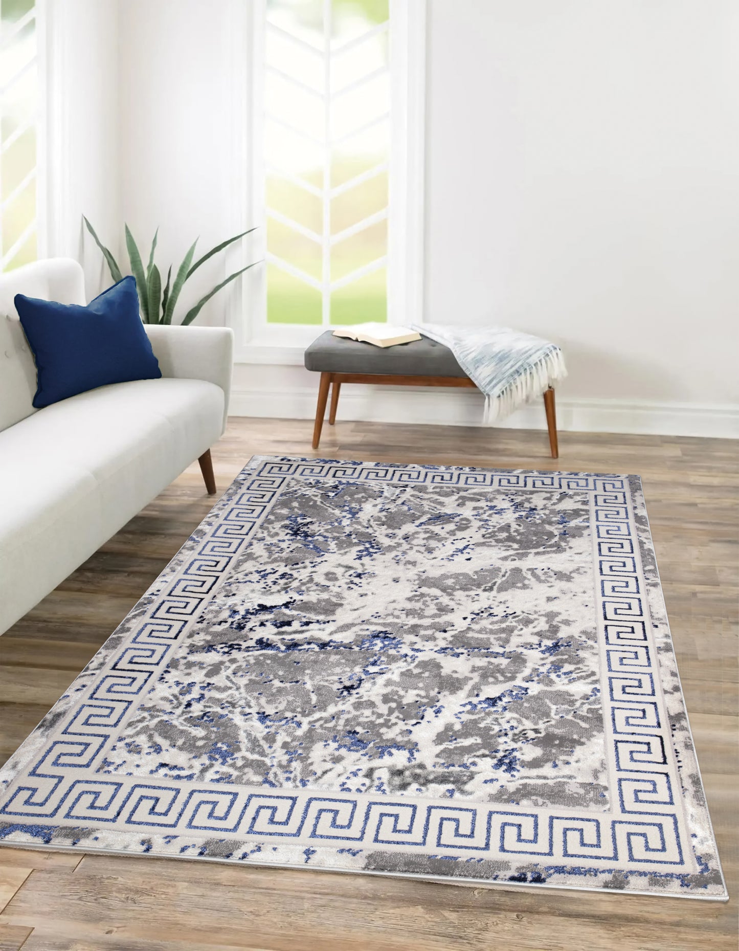 Modern Traditional Area Rug. Artificial Intelligence Design with 3D Affect