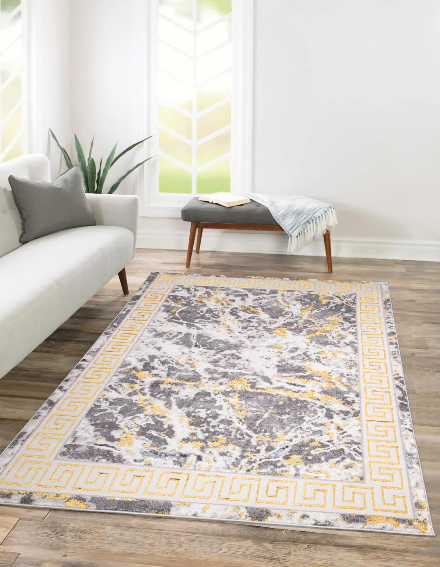 Modern Traditional Area Rug. Artificial Intelligence Design with 3D Affect