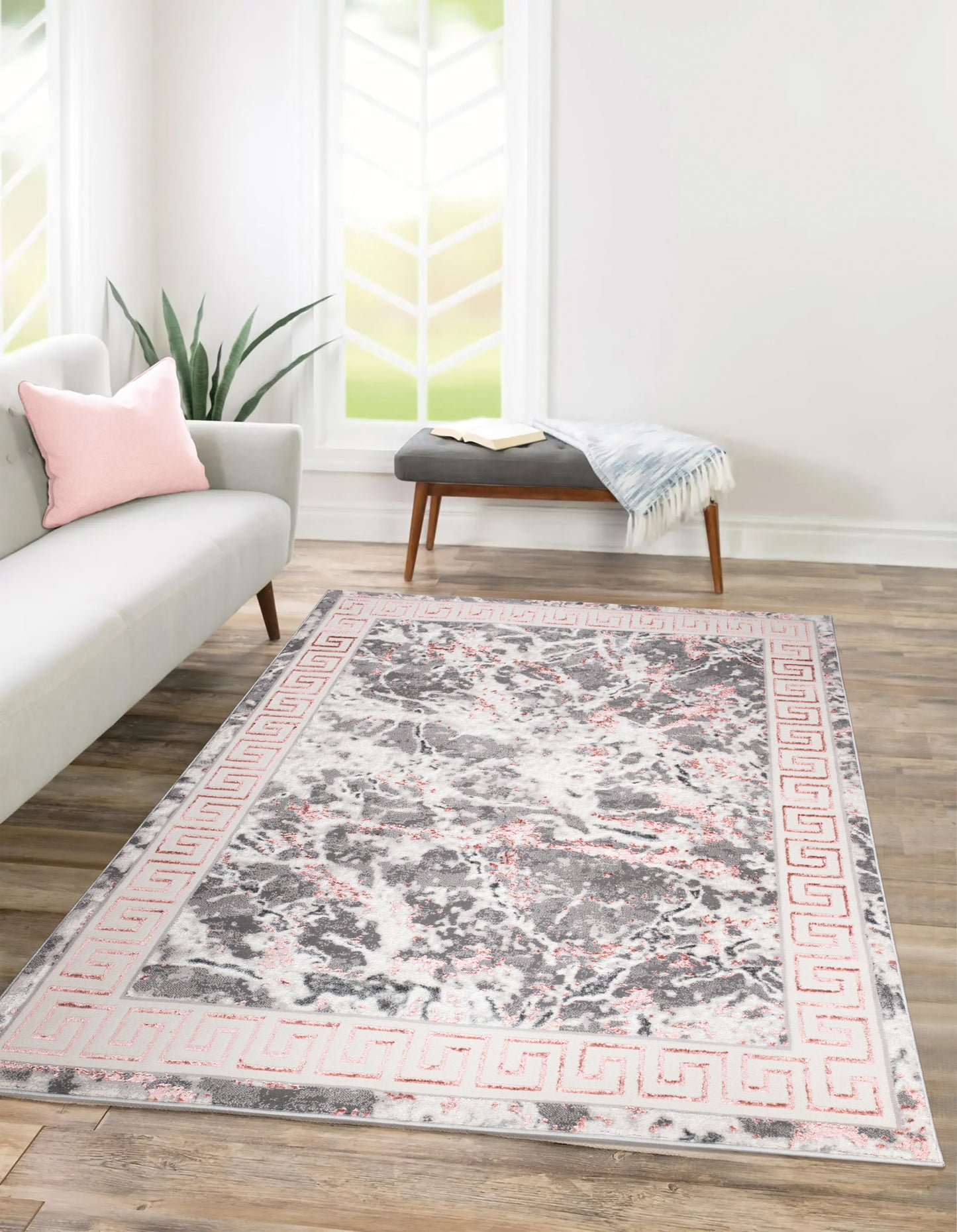 Modern Traditional Area Rug. Artificial Intelligence Design with 3D Affect