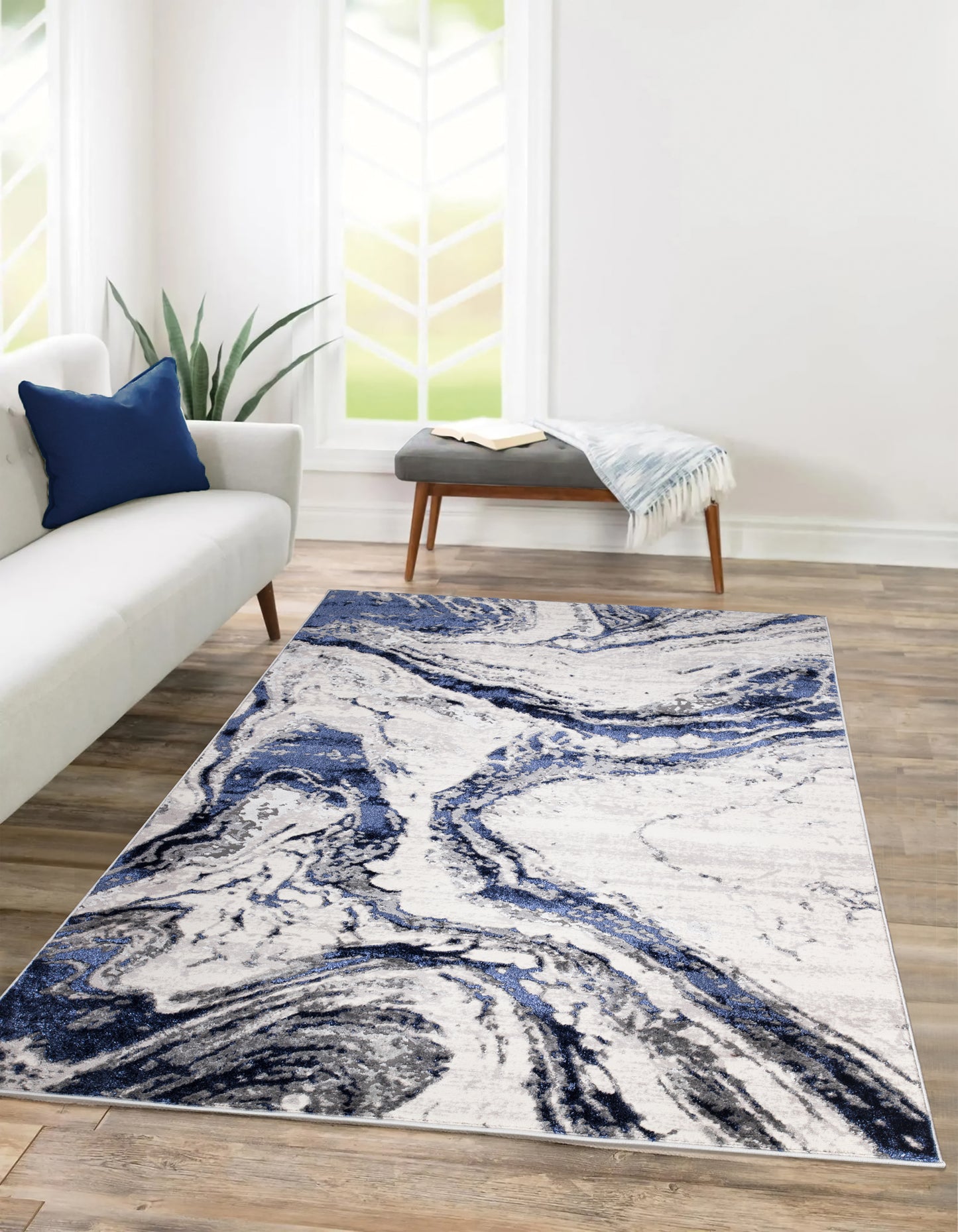 Modern Traditional Area Rug. Artificial Intelligence Design with 3D Affect