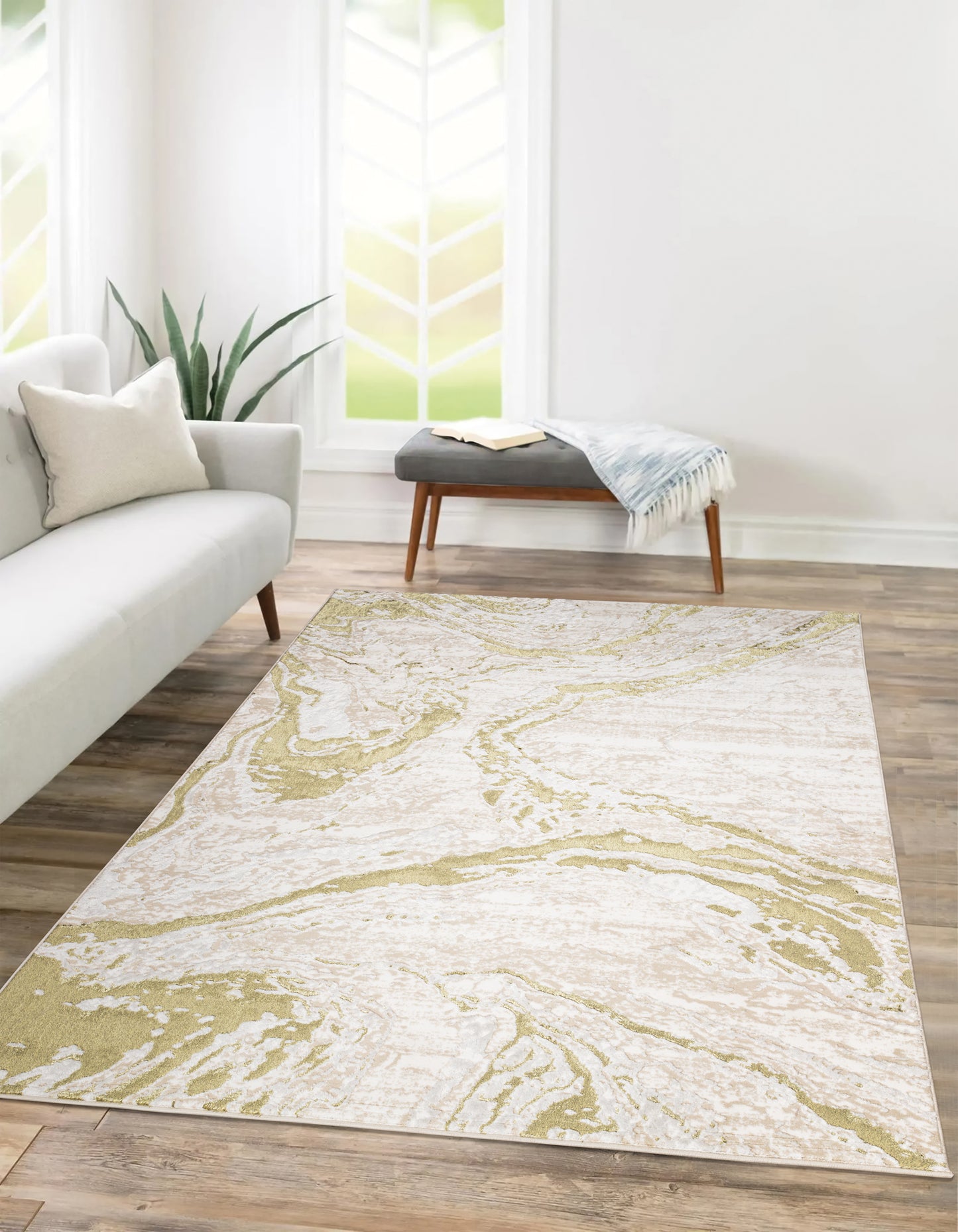 Modern Traditional Area Rug. Artificial Intelligence Design with 3D Affect