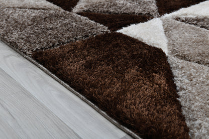 Lulu Modern 3D Carved Design Fluffy Texture  Area Rug RT3114