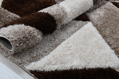 Lulu Modern 3D Carved Design Fluffy Texture  Area Rug RT3114