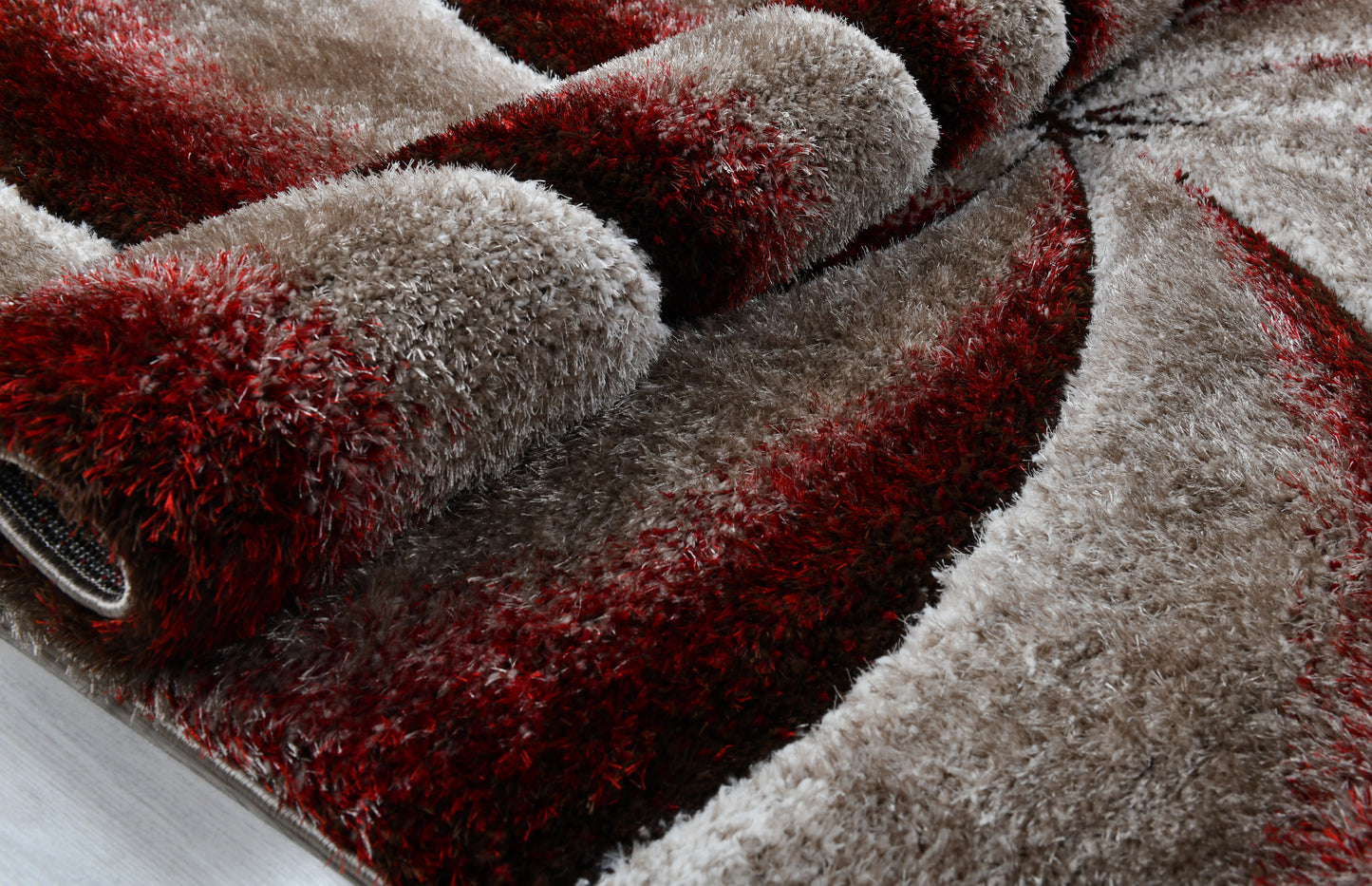 Lulu Modern 3D Carved Design Fluffy Texture  Area Rug RT3116