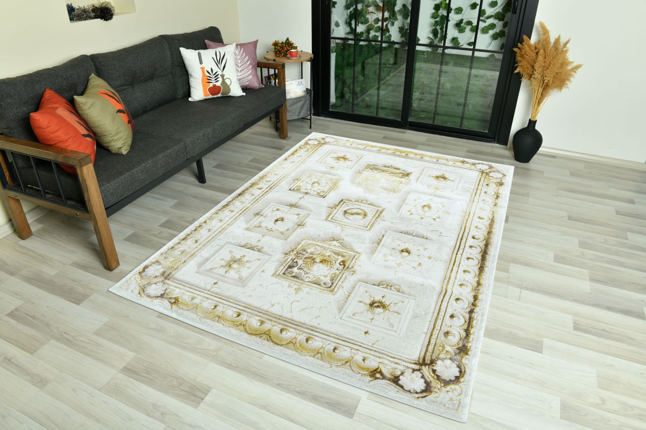 Modern Traditional Area Rug. Artificial Intelligence Design with 3D Affect Rt8403