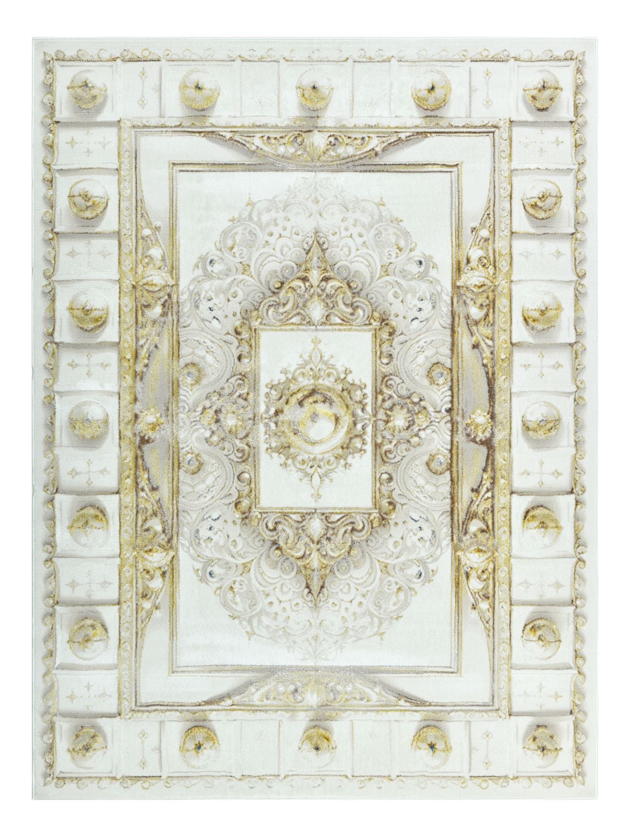 Modern Traditional Area Rug. Artificial Intelligence Design with 3D Affect Rt84000