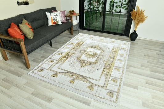 Modern Traditional Area Rug. Artificial Intelligence Design with 3D Affect Rt84000