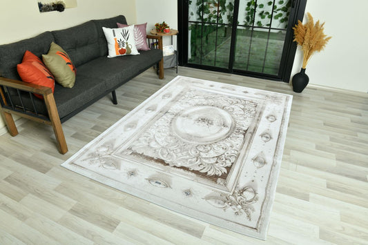 Modern Traditional Area Rug. Artificial Intelligence Design with 3D Affect Rt8402