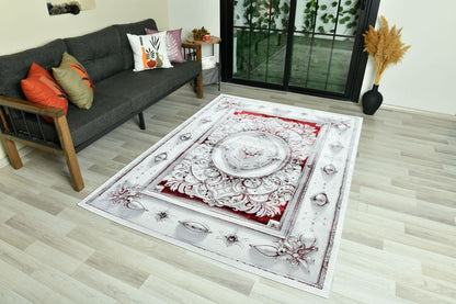 Modern Traditional Area Rug. Artificial Intelligence Design with 3D Affect Rt8402