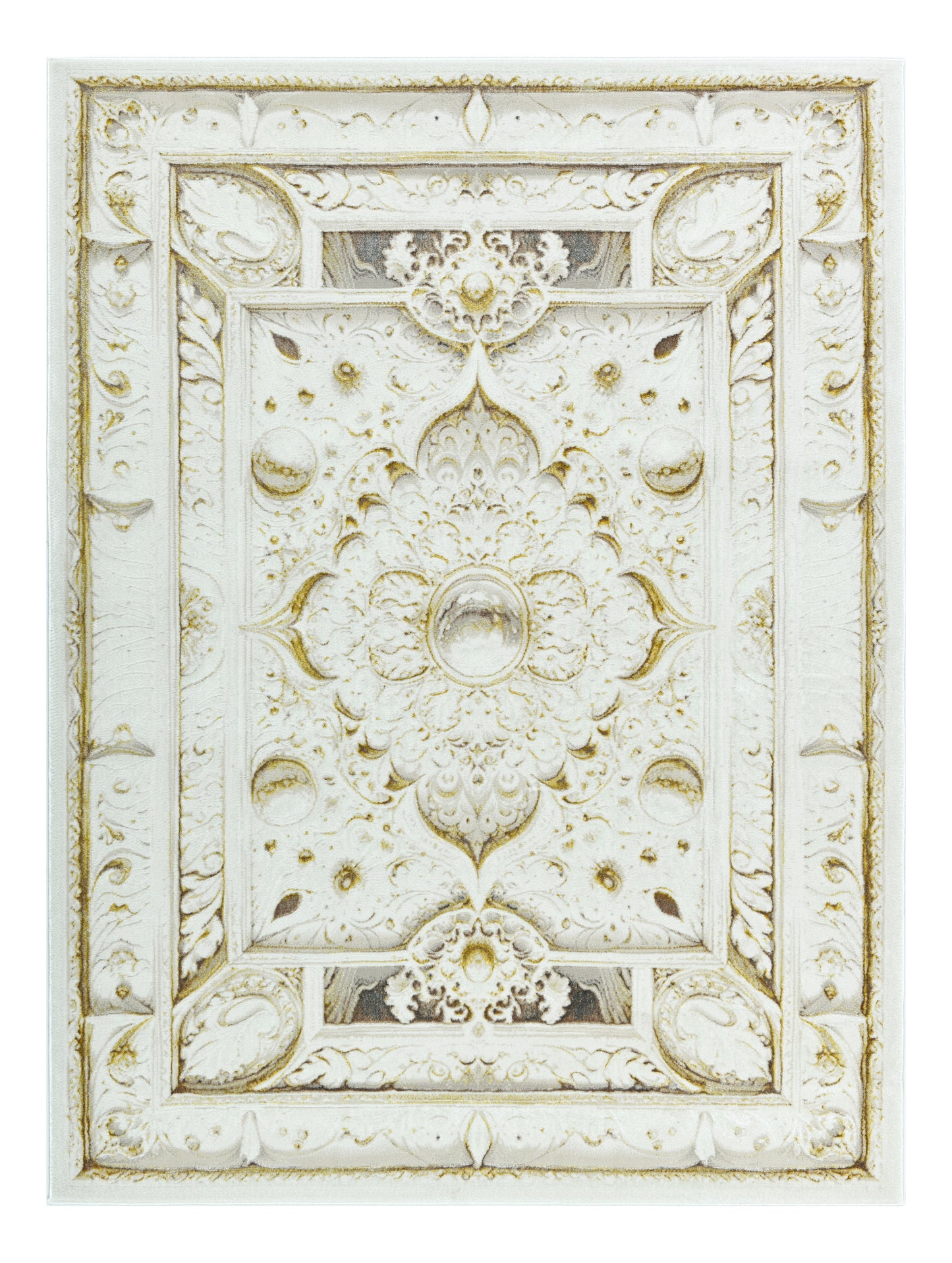 Modern Traditional Area Rug. Artificial Intelligence Design with 3D Affect Rt8401