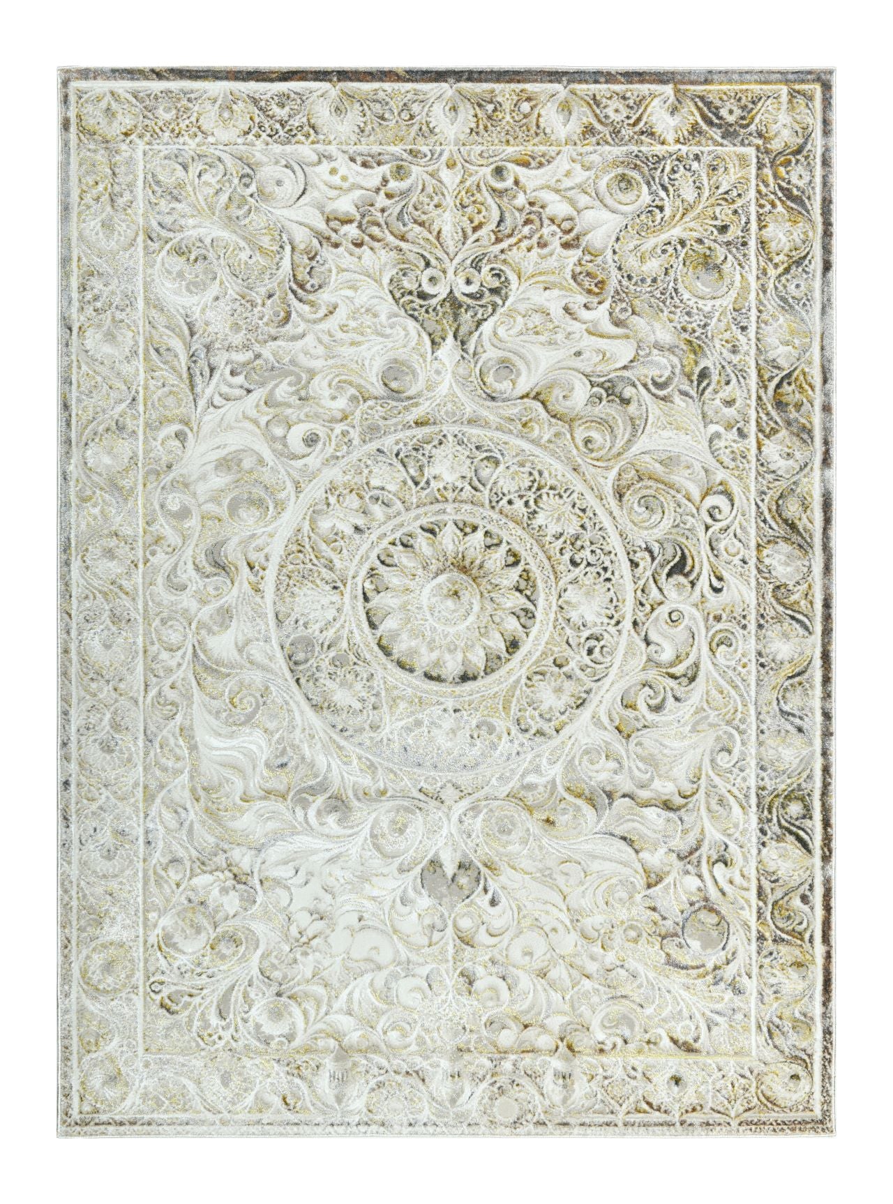 Modern Traditional Area Rug. Artificial Intelligence Design with 3D Affect Rt8405