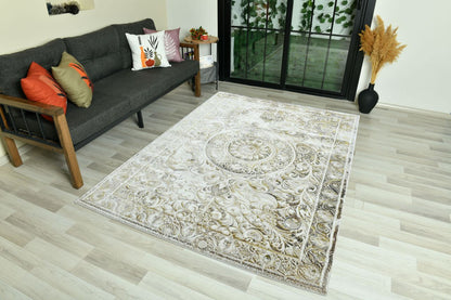 Modern Traditional Area Rug. Artificial Intelligence Design with 3D Affect Rt8405