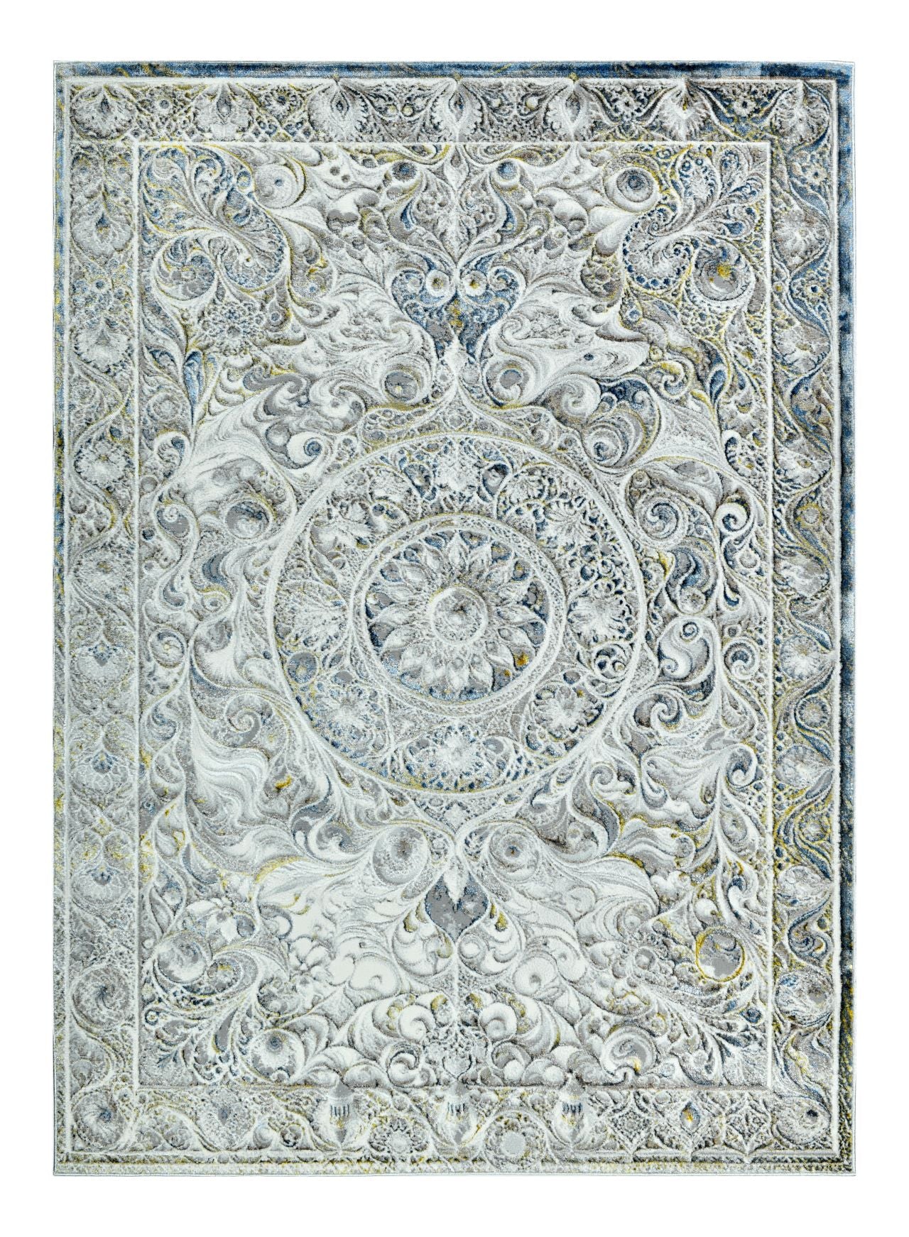 Modern Traditional Area Rug. Artificial Intelligence Design with 3D Affect Rt8405