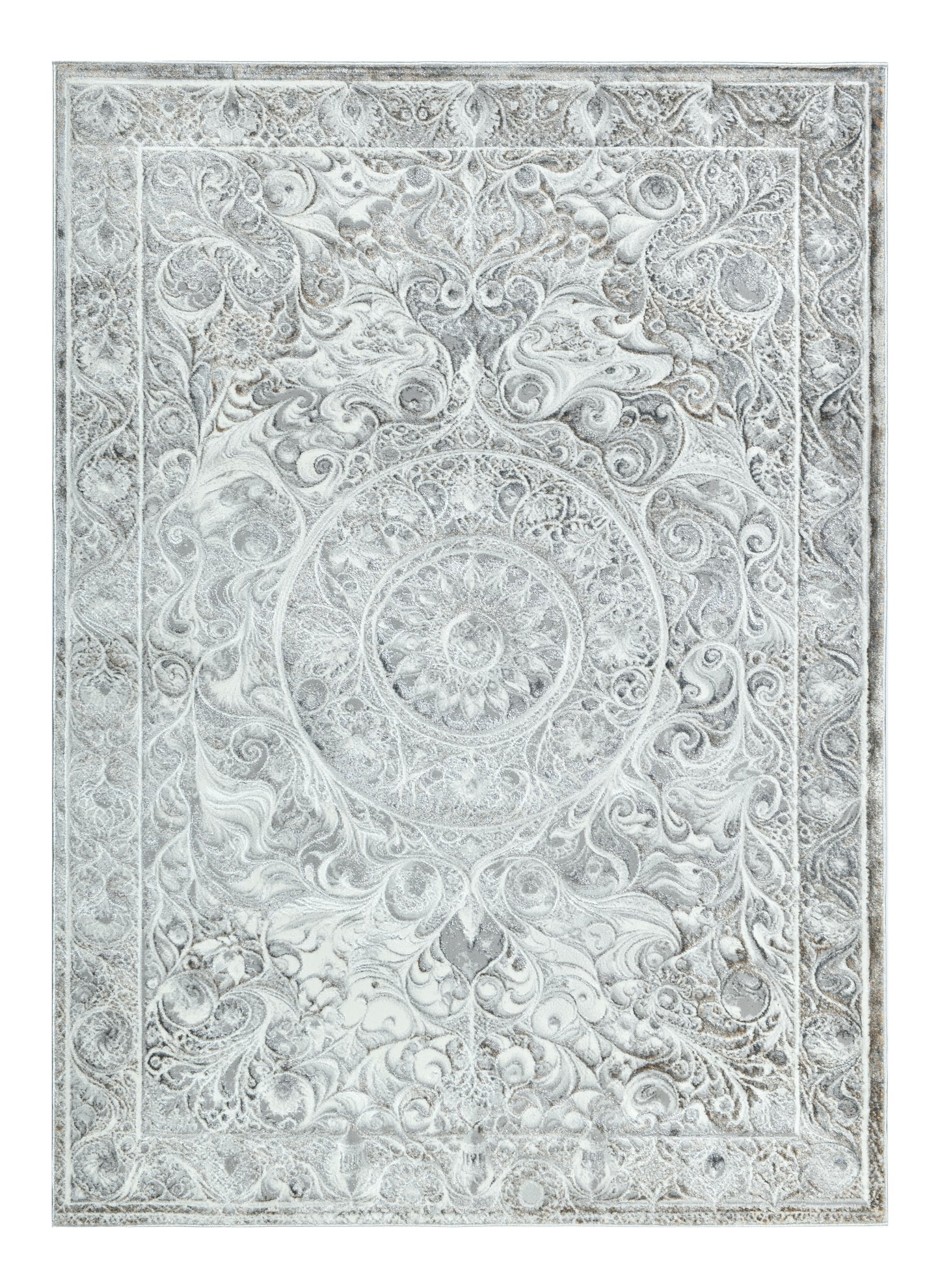 Modern Traditional Area Rug. Artificial Intelligence Design with 3D Affect Rt8405