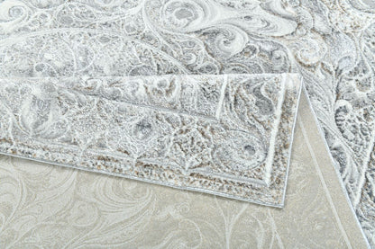 Modern Traditional Area Rug. Artificial Intelligence Design with 3D Affect Rt8405