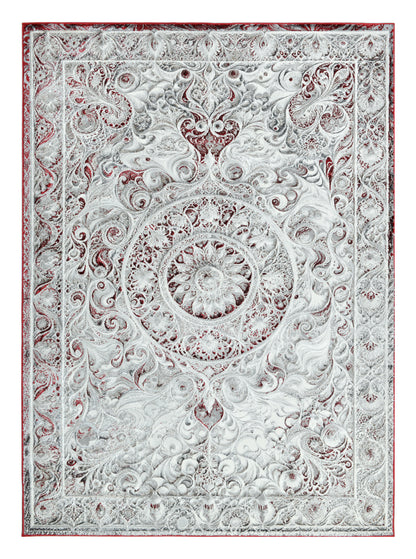 Modern Traditional Area Rug. Artificial Intelligence Design with 3D Affect Rt8405