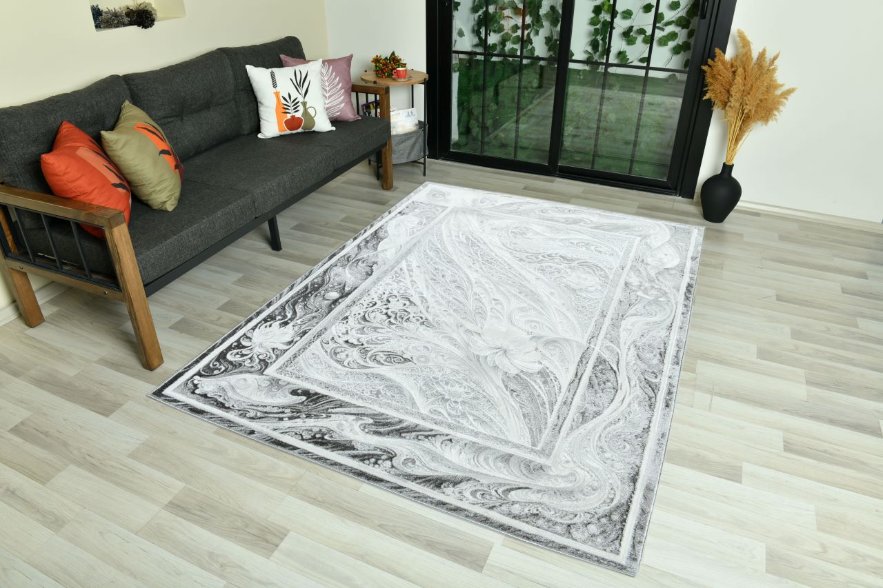 Modern Traditional Area Rug. Artificial Intelligence Design with 3D Affect Rt8404