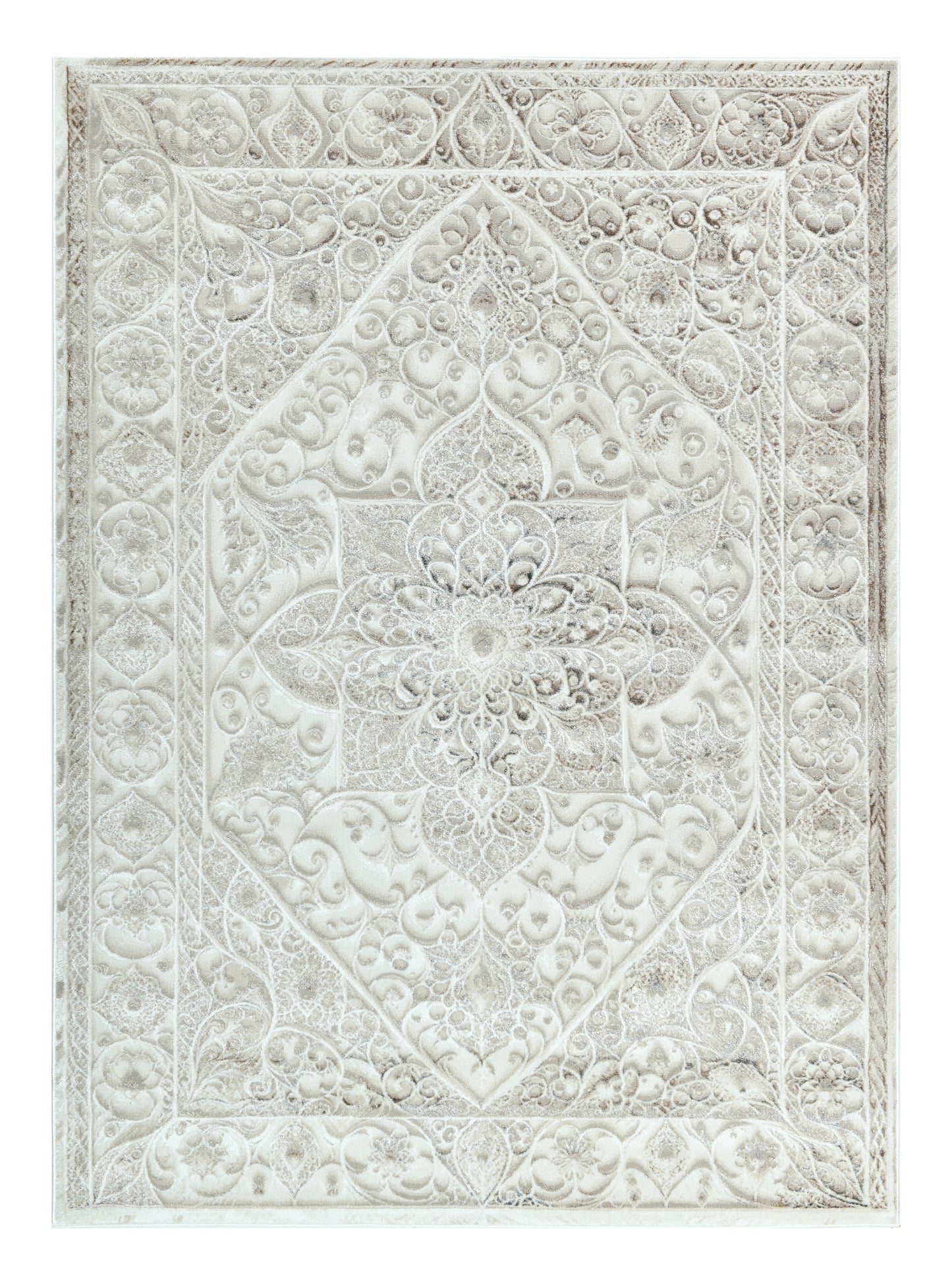 Modern Traditional Area Rug. Artificial Intelligence Design with 3D Affect Rt8406