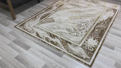 Modern Traditional Area Rug. Artificial Intelligence Design with 3D Affect Rt8404