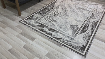 Modern Traditional Area Rug. Artificial Intelligence Design with 3D Affect Rt8404