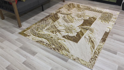 Modern Traditional Area Rug. Artificial Intelligence Design with 3D Affect Rt8409