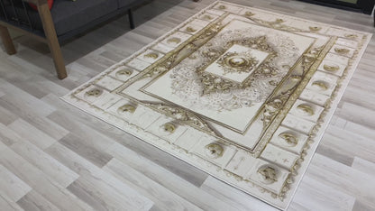 Modern Traditional Area Rug. Artificial Intelligence Design with 3D Affect Rt84000