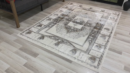 Modern Traditional Area Rug. Artificial Intelligence Design with 3D Affect Rt84000